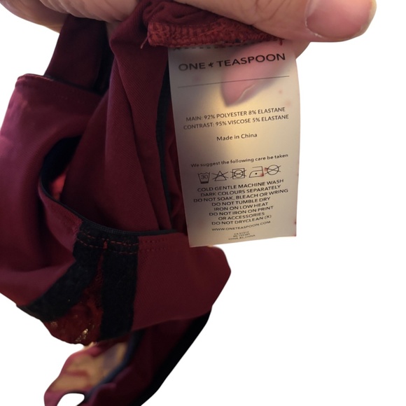 NWT One Teaspoon Wine Mesh Lace Bralette Size Small - Picture 6 of 6